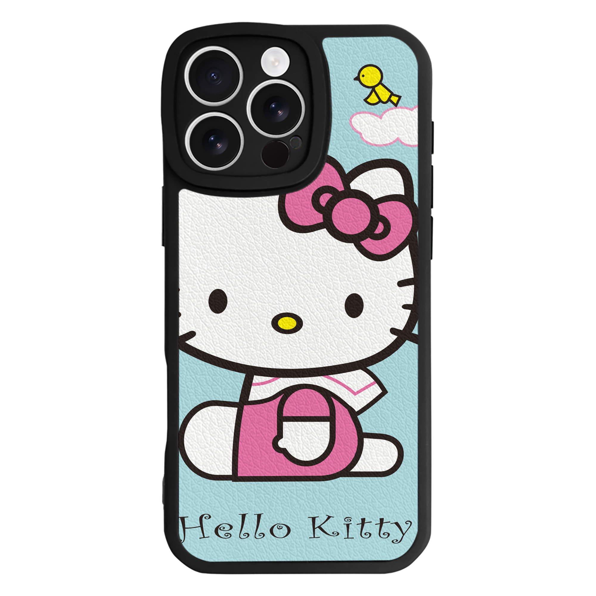 （画像用） Hello Kitty ハローキティ 【iPhone 16シリーズ対応】シリコンスマホケース（レザー調） 材質：シリコン